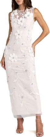 Mac Duggal Sleeveless Embellished Lace Column Dress in Ivory at Nordstrom, Size 12