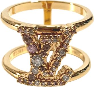 Louis Vuitton Gold Metal Band Ring (Pre-Owned)