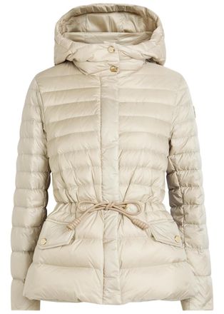 Moncler Raies Hooded Padded Nylon Jacket - Ivory - 1 (UK 10 / S)