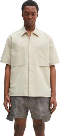 Norse Projects Hermann Travel Light SS - Heren - Korte mouwen Overhemden - Beige - XL - Katoen - Overhemden