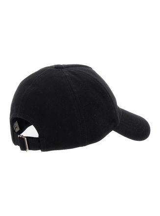 Saint Laurent Mens Baseball Cap Cassandre Black Cotton Textile Hat