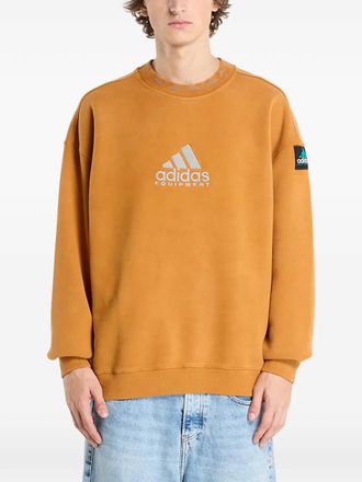 adidas Equipment reflective embroidery crew-neck sweatshirt - men - Cotton/Elastane - L - Orange