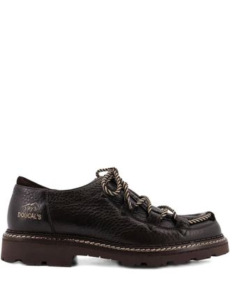 Doucal's Veterschoenen met geborduurd logo - Bruin