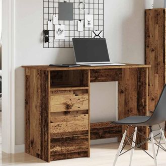 Berkfield Home Decorative Desk Old Wood 102x50x75 cm Engineered Wood in Brown | Size: 102 x 50 x 75 cm