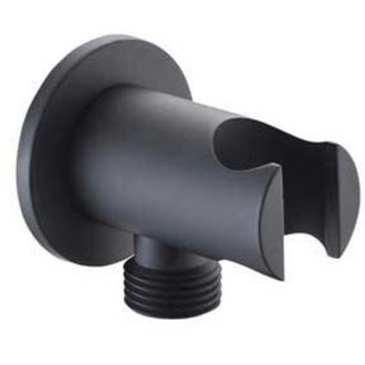 GreenIce Soporte Ducha Redondo Negro [ Imex ]