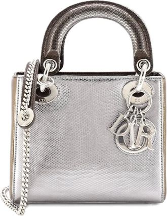 Dior Lady Dior Chain Bag Lizard Mini tote bag - Groen