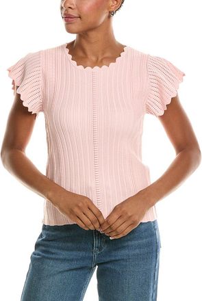 Elie Tahari The Eliana Flutter Sleeve Sweater