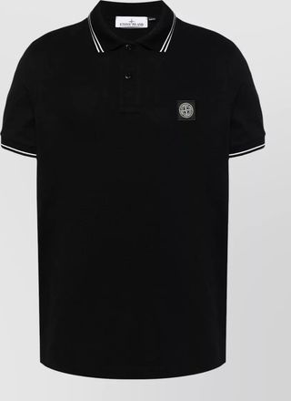 Stone Island slim-fit short-sleeve piqu&eacute; polo shirt