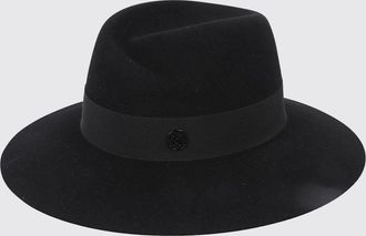 Maison Michel Cappello a tesa larga Virginie in feltro di coniglio con logo
