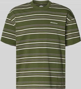 Dickies T-Shirt mit Logo-Stitching Modell EAST LIBERTY in Gruen, Gr&ouml;&szlig;e XXL