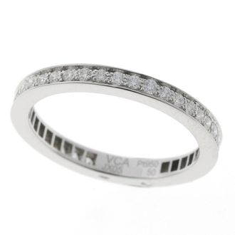 Van Cleef & Arpels Platinum Platinum 950 Band Ring (Pre-Owned)