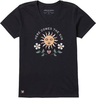 Life is good Crusher V-Neck T-Shirt