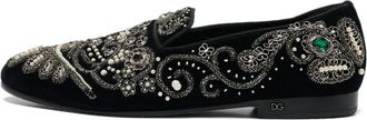 Dolce & Gabbana Mocassini con strass - Nero