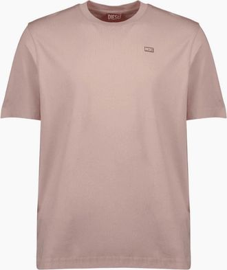 Diesel Mens T-Adjust-V10 Rear Logo Salmon Pink T-Shirt - Size: 38
