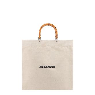 Jil Sander Sand Canvas Handbag