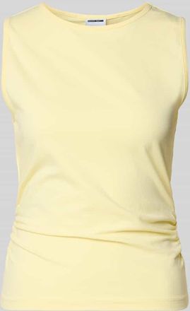 Noisy May Top mit Rundhalsausschnitt Modell MOLLY in Hellgelb, Gr&ouml;&szlig;e XL