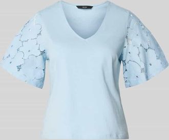 Vero Moda Regular Fit Blusenshirt aus reiner Baumwolle Modell VILLA in Hellblau, Gr&ouml;&szlig;e XL
