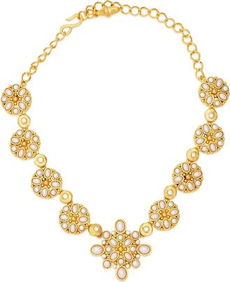 Kenneth Jay Lane Collana Pearl Cabochon - Oro