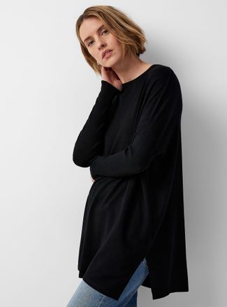 Contemporaine Womens Supple knit Tunic Top sweater
