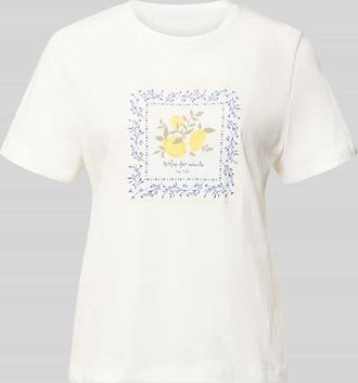 Tom Tailor Regular Fit T-Shirt aus reiner Baumwolle in Offwhite, Gr&ouml;&szlig;e XXXL