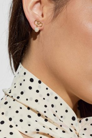 Valentino Garavani Earrings With Pearl, Womens, Gold