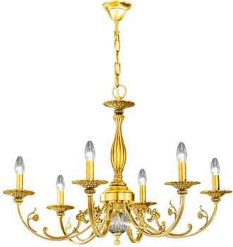 Kolarz Kolarz - Pisani Candelabros De Brazos M&uacute;ltiples 6 Luces Oro De 24 Quilates