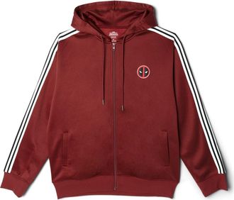 MARVEL Deadpool & Wolverine Zip-Up Hooded Sweatshirt in Cabernet Deadpool at Nordstrom, Size Xx-Large