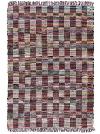 Atticgo Alfombra con flecos &eacute;tnica multicolor 150x220 cm