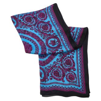 Versace Silky Scarves, female, Multicolor, Size: ONE SIZE Baroque silk scarf chic touch
