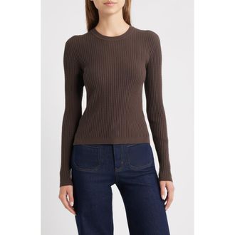 Frame Denim The Fine Cable Sweater in Coffee at Nordstrom Rack, Size Large