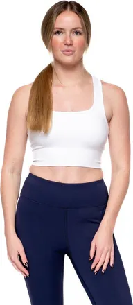 K-Swiss Set Point Performance Longline Solid Bra in Brilliant White at Nordstrom, Size X-Large