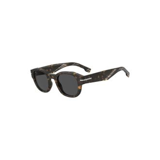 BOSS Patterned-acetate sunglasses with silver-tone hinges