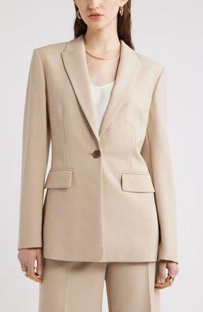 Nordstrom The Ingrid Classic Fit Blazer in Beige Humus at Nordstrom Rack, Size Small
