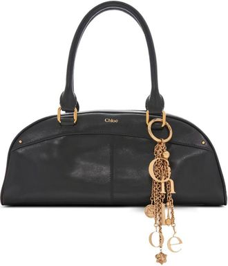 Chlo&eacute; Womens Soft Leather Bowling Bag