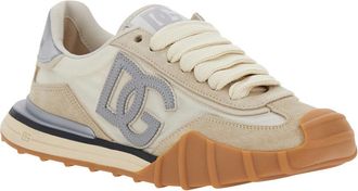 Dolce & Gabbana Womens Sneakers White Leather Lambskin Trainers