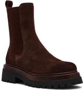 Steve Madden Blitzen Platform Chelsea Boot in Brown Suede at Nordstrom Rack, Size 10