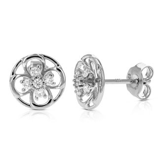 Vir Jewels 1/5 cttw Lab Grown Diamond Composite Earrings in Sterling Silver With Push Backs For Women