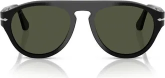 Persol 56mm Pilot Sunglasses in Black/green at Nordstrom