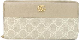 Gucci Beige White Gg Supreme Long Wallet (Bi-Fold) (Pre-Owned)