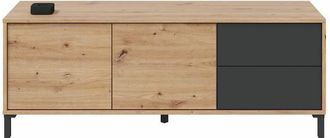 Forés Fores - Mueble tv 2 puertas 2 cajones Brooklyn Roble Gris