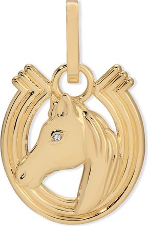 Adina Reyter Groovy Diamond Horse Head Hinged Charm in 14K Yellow Gold at Nordstrom