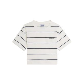 Freddy T-shirt Cropped con Maniche ampie e Fantasia a Righe