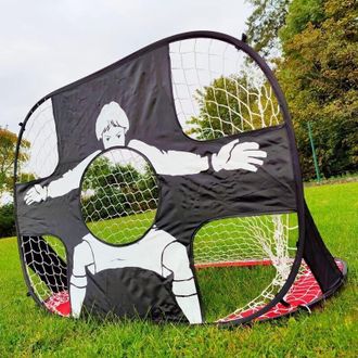 OEM Porter&iacute;a De F&uacute;tbol Emergente 2 En 1: Porter&iacute;a De F&uacute;tbol En Un Lado, Objetivo De Tiro Integrado En La Porter&iacute;a En El Otro, Bolsa De Transporte Incluida