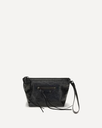 Balenciaga Vintage-effect leather Pouch Female UNI