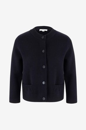 Vince Kurzer gekn&ouml;pfter Cardigan aus Wolle und Baumwolle