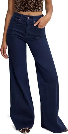 Good American Good Waist High Waist Palazzo Jeans in Indigo1153 at Nordstrom, Size 14