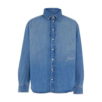 Jacquemus Simon de-N&icirc;mes Denim Shirt - Heren - Spijkeroverhemden - Blauw - L - Denim - Overhemden