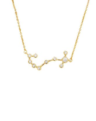 Sterling Forever When Stars Align Constellation Sign 14K Plated Cz Necklace