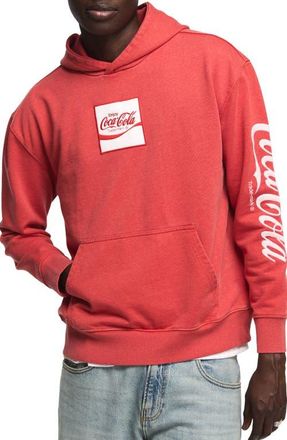 Lucky Brand Coca-Cola Cotton Blend Hoodie in Fiery Red at Nordstrom, Size Xx-Large