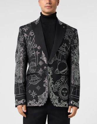 Philipp Plein Blazer Stones Zodiac Men in Black at Nordstrom, Size 50